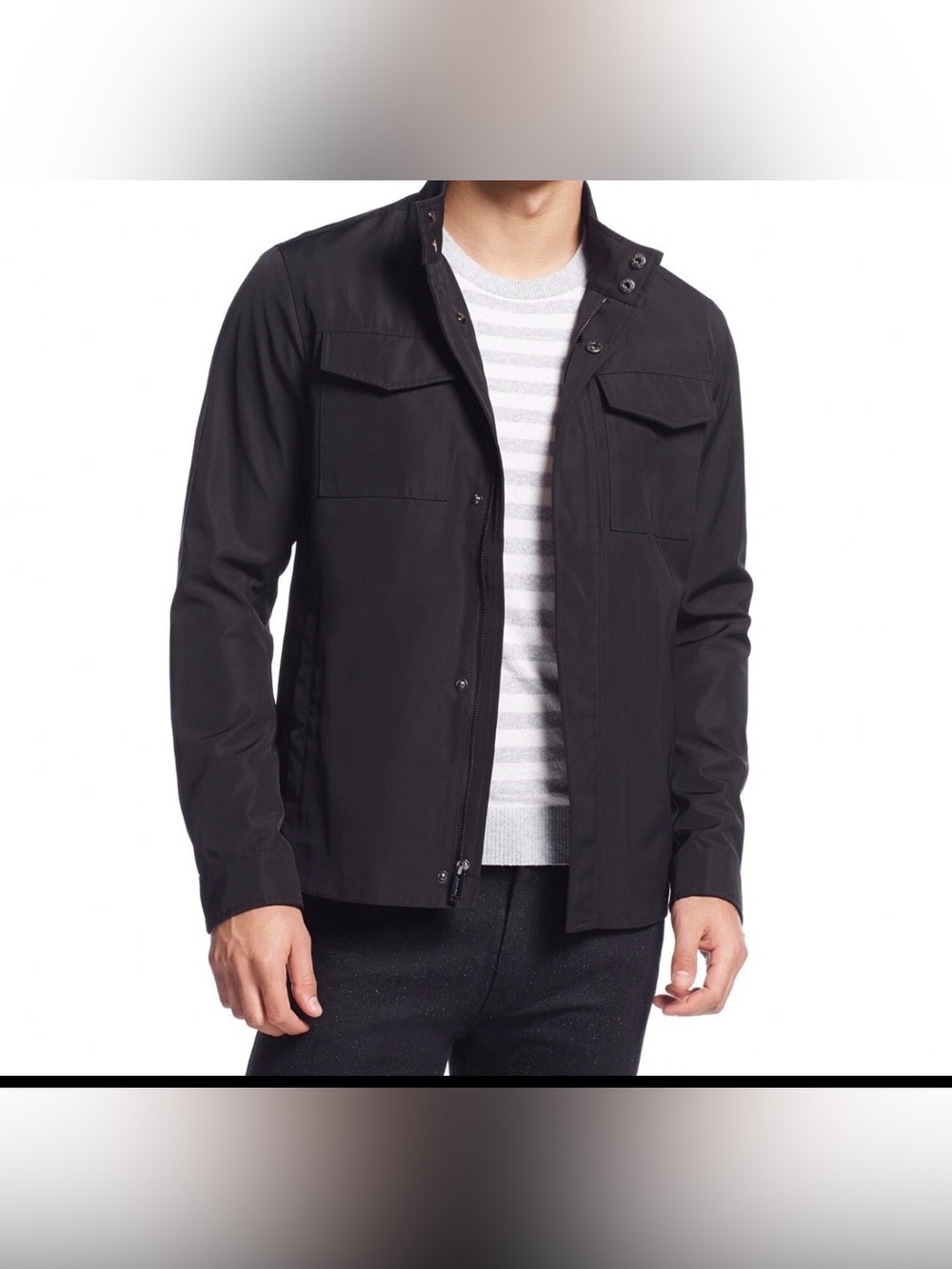 Michael Kors Black Tech Military/ Field Jacket